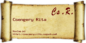 Csengery Rita névjegykártya
